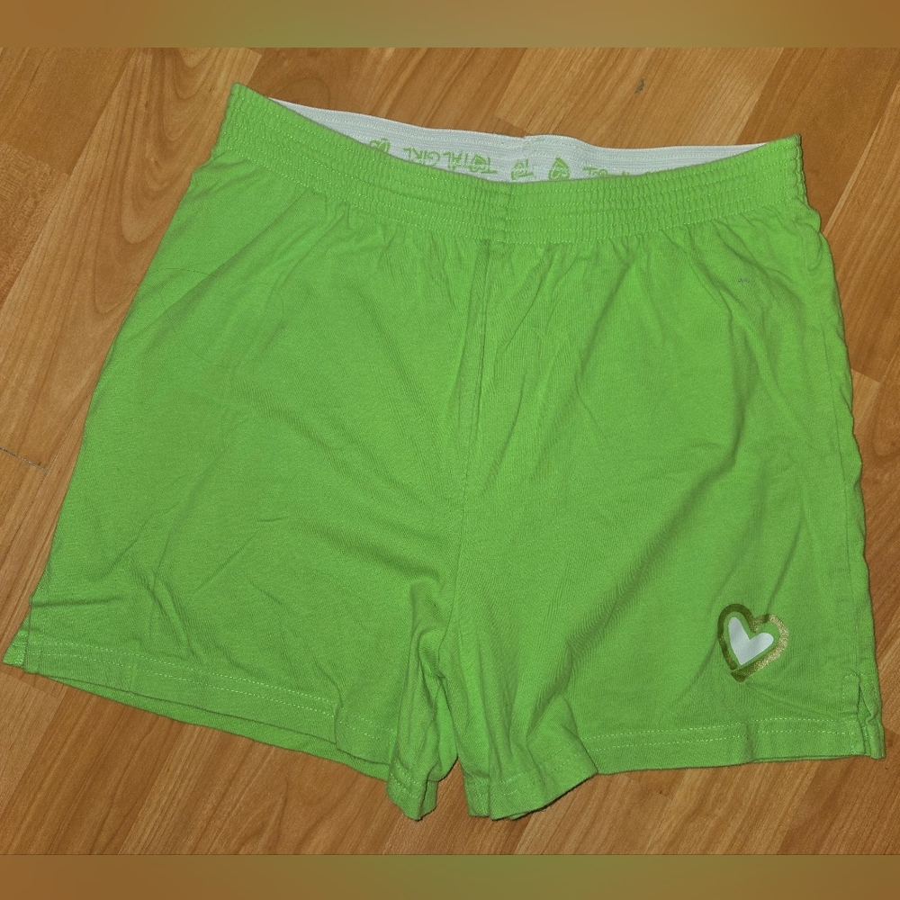 3/$10 Total Girl Elastic Waist Pull On Shorts Girls Sz L (14-16) Lime Green
